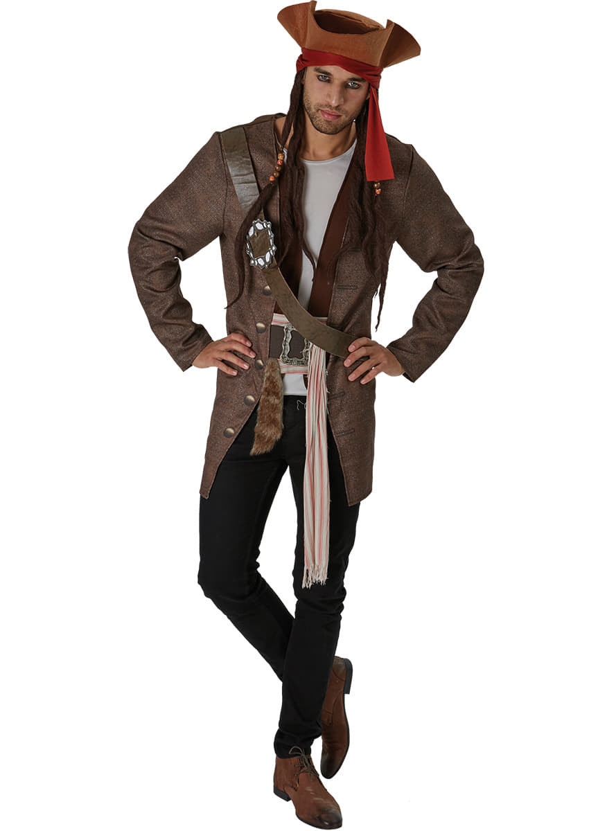 Wennen aan Eindig vervoer Fato Jack Sparrow Pirata das Caraíbas Prestige | FestasParty