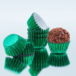 100 Formas Brigadeiro Metalizado nr.5 Verde