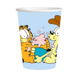 8 Copos Papel Garfield