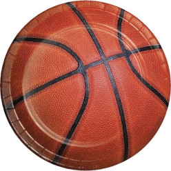 8 Pratos Basquetebol 18cm