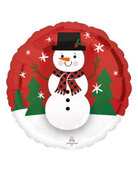 Balão Foil Smiley Snowman Natal 43cm