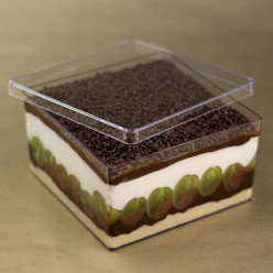 Cake Box Cristal Quadrada 15x15x8cm