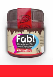 Corante em Pó para Chocolate FAB Vermelho 5g