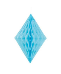 Decoração de Papel Diamante 14 polegadas Azul Claro