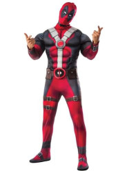 Fato Deadpool Musculoso - Adulto