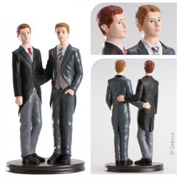 Figura Bolo Casamento Noivos Abraçados 19cm