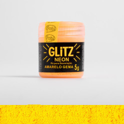Pó para Decoração Glitz Neon Amarelo Gema Fab 5g