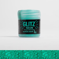 Pó para Decoração Glitz Neon Verde Mar Fab 5g