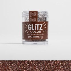 Purpurina Glitz Color Castanho Fab 5g