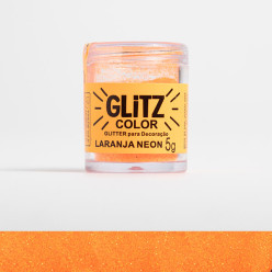 Purpurina Glitz Color Laranja Neon Fab 5g