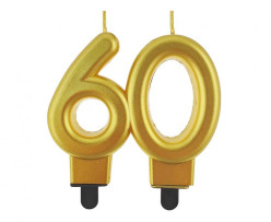 Vela Aniversário 60 Anos Dourada